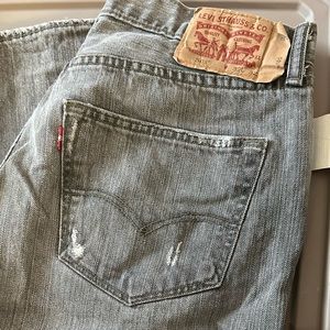 Levi 501’s distressed